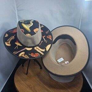 Cabana Breathable Wide Brim Sun Hat | American Hat Makers | Black NWT LG 7 3/8